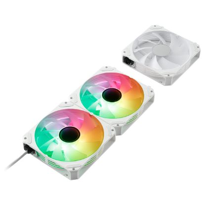 Imagem de Ventoinha 120mm Abysm Arclight 2.0 ARGB PWM Branca (Pack3)