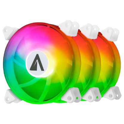 Imagem de Ventoinha 120mm Abysm Arclight ARGB PWM Branca (Pack3) + Controlador