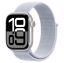 Imagem de Apple Watch Series 10 GPS Alumínio Prateado | Bracelete Loop Desportiva Nuvem Azul (42mm)