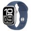 Imagem de Apple Watch Series 10 GPS + Cellular Alumínio Prateado | Bracelete Desportiva Azul Denim - S/M (4...