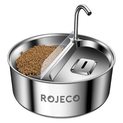 Imagem de Bebedouro + Dispensador Comida Animal Rojeco Inox