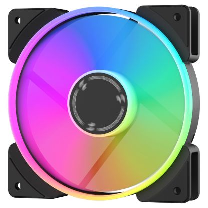 Imagem de Ventoinha 120mm Fractal Design Prisma AL-12 ARGB PWM Preta