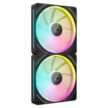 Imagem de Ventoinha 140mm Corsair iCUE Link LX140 RGB PWM Preta (Pack2)