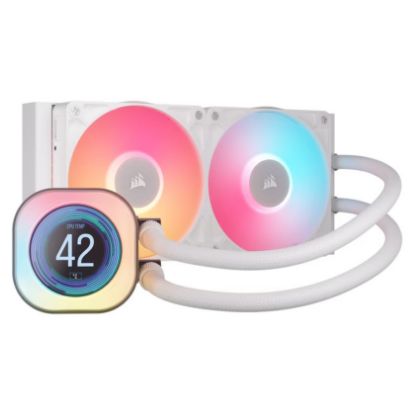 Imagem de Cooler CPU Corsair iCUE Link Titan RX LCD RGB Liquid 240mm Branco