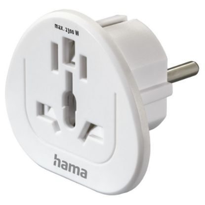 Imagem de Adaptador de Corrente Universal UE/EUA/UK/CH Hama Shuck Branco