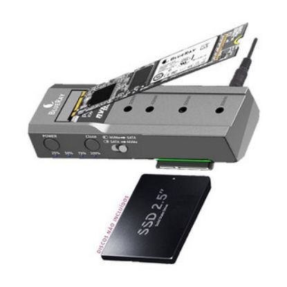Imagem de Docking Station NTech Type-C - NVMe SSD e HDD/SSD 3,5"/2,5" Preto