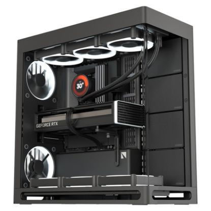 Imagem de Caixa HAVN HS 420 Base Preta (E-ATX) (Vidro Temperado)