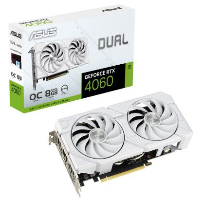 Imagem de Placa Gráfica Asus GeForce RTX 4060 DUAL EVO WHITE OC 8GB DLSS3
