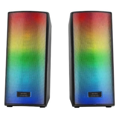 Imagem de Colunas Mars Gaming MSRGB2 RGB 2.0 15W Bluetooth Pretas