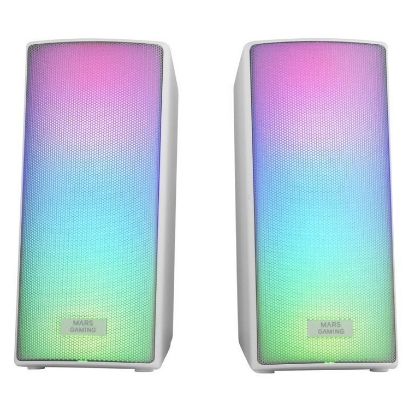 Imagem de Colunas Mars Gaming MSRGB2 RGB 2.0 15W Bluetooth Brancas