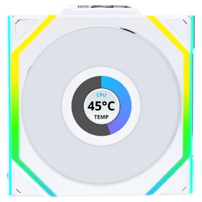 Imagem de Ventoinha 120mm Lian Li UNI SL LCD Wireless RGB PWM Branca