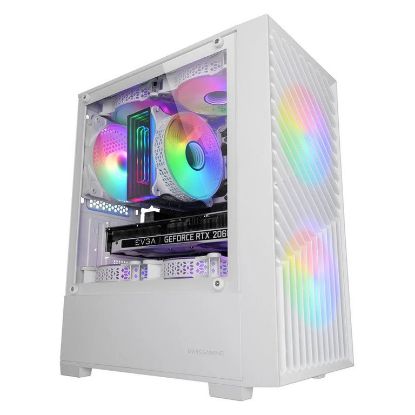 Imagem de Caixa Mars Gaming MC-VORTEX FRGB Branca (Micro-ATX) (Vidro Temperado)
