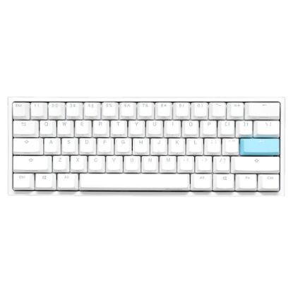 Imagem de Teclado Ducky ONE 2 Pro 60% PBT Mecânico RGB Branco - Switch MX Silver (PT)