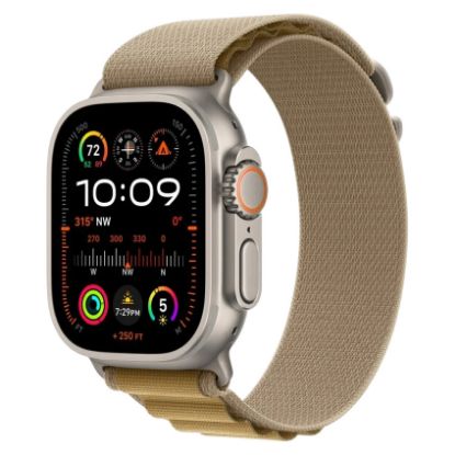 Imagem de Apple Watch Ultra 2 GPS + Cellular Titanium | Bracelete Loop Alpine Bronze - Medium (49mm)