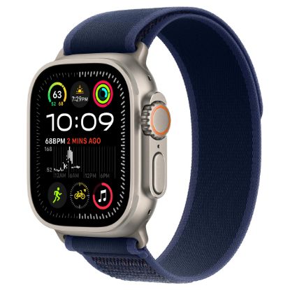 Imagem de Apple Watch Ultra 2 GPS + Cellular Titanium | Bracelete Loop Trail Azul - M/L (49mm)