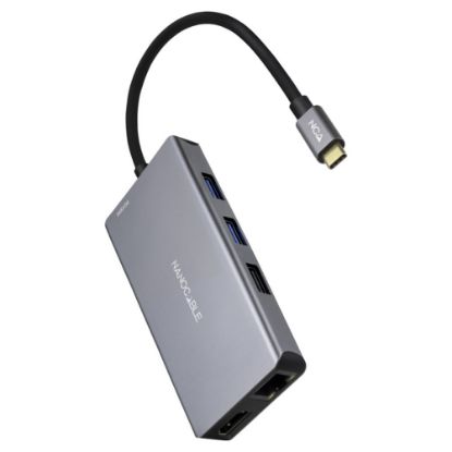 Imagem de Docking Station Nanocable Type-C Multiport 9-em-1 100W Cinza
