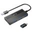 Imagem de Hub Type-C 4 Portas USB3.2 Equip c/ Adaptador Type-C Preto