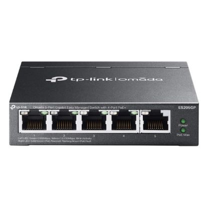 Imagem de Switch de Rede TP-Link Omada 5 Portas Gigabit 4x PoE+ - ES205GP