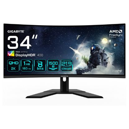 Imagem de Monitor Gigabyte 34" G34WQCP VA UWQHD 21:9 Curvo 180Hz FreeSync Premium HDR400 (1ms)