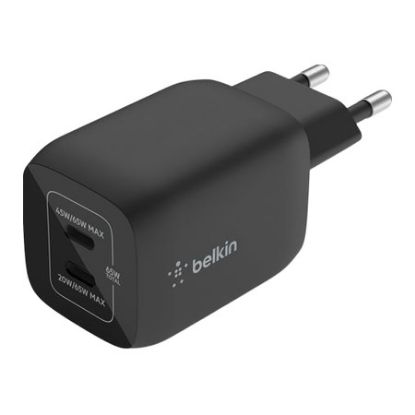 Imagem de Carregador de Tomada Belkin BoostCharge Pro 2 Portas Type-C 65W Preto