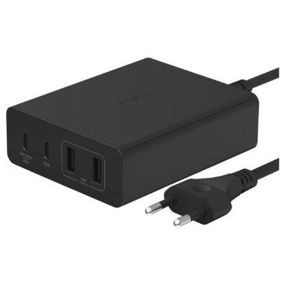 Imagem de Carregador de Tomada Belkin BoostCharge Pro 2 Portas USB + 2 Portas Type-C 108W Preto