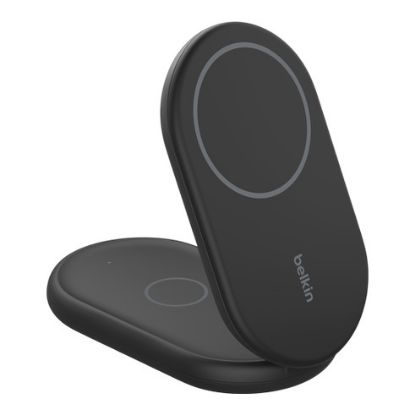 Imagem de Carregador Wireless Belkin BoostCharge MagSafe Dobrável 2-em-1 15W Preto