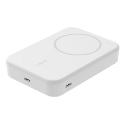 Imagem de Powerbank 10000mAh Belkin BoostCharge Pro Magnetic Wireless c/ Suporte Branco