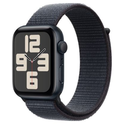 Imagem de Apple Watch SE (2ª Geração) GPS Alumínio Meia-Noite | Bracelete Sport Loop Tinto (44mm)