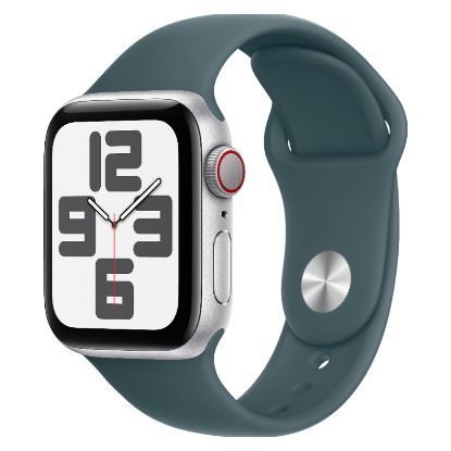 Imagem de Apple Watch SE (2ª Geração) GPS + Cellular Alumínio Prateado | Bracelete Sport Verde (40mm)