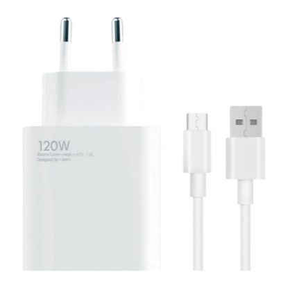 Imagem de Carregador de Tomada Xiaomi HyperCharge Combo USB 120W Branco c/ Cabo Type-C