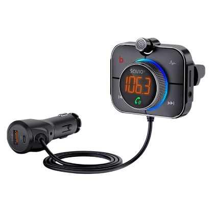 Imagem de Transmissor FM Isqueiro Savio TR-14 Bluetooth 5.0