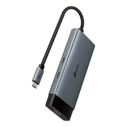 Imagem de Hub Type-C 2 Portas USB3.0 + 2 Portas Type-C + HDMI TP-Link Cinza