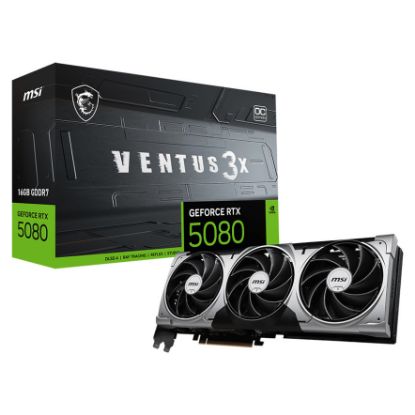 Imagem de Placa Gráfica MSI GeForce RTX 5080 VENTUS 3X OC 16G DLSS4