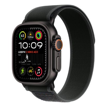 Imagem de Apple Watch Ultra 2 GPS + Cellular Titanium Preto | Bracelete Loop Trail Preta - S/M (49mm)