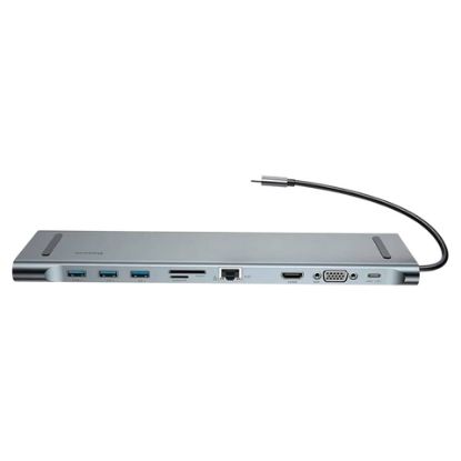 Imagem de Docking Station Baseus Type-C Multiport 10-em-1 Enjoyment Cinza