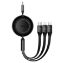 Imagem de Cabo USB2.0 p/ Lightning/Type-C/MicroUSB Baseus Bright Mirror 2 Series Preto - 1.1Mtr