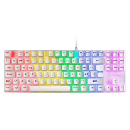 Imagem de Teclado Mars Gaming MK80 TKL Mecânico FRGB Branco - Switch Brown (PT)