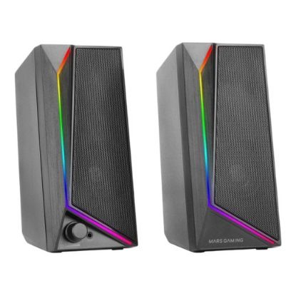 Imagem de Colunas Mars Gaming MS72 RGB 2.0 15W Pretas