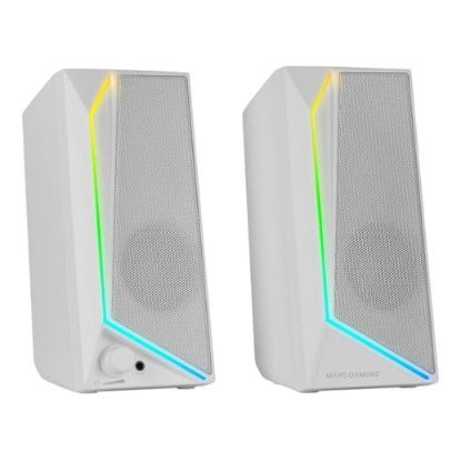 Imagem de Colunas Mars Gaming MS72 RGB 2.0 15W Brancas