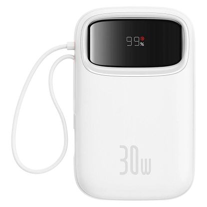 Imagem de Powerbank 10000mAh Baseus QPow c/ Display 30W Branco