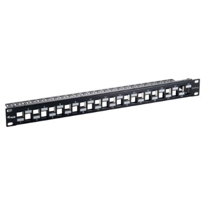 Imagem de Patch Panel Equip 19" 24 Portas Cat.6 1U Keystone Shielded Preto