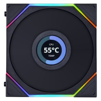 Imagem de Ventoinha 120mm Lian Li UNI TL120 LCD Wireless RGB PWM Preta