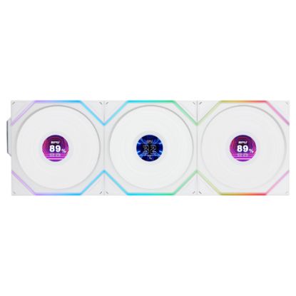 Imagem de Ventoinha 120mm Lian Li UNI TL120 LCD Wireless RGB Reverse PWM Branca (Pack3)