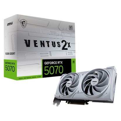 Imagem de Placa Gráfica MSI GeForce RTX 5070 VENTUS 2X OC WHITE 12G DLSS4