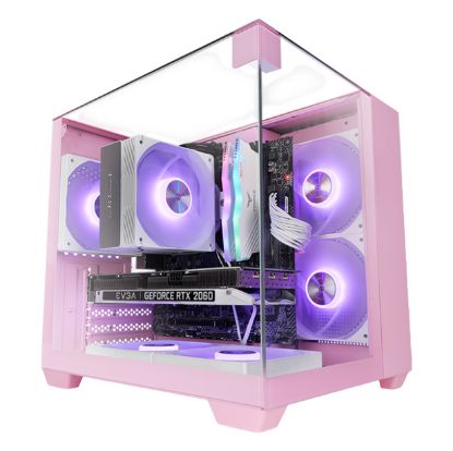 Imagem de Caixa Mars Gaming MC-VISIONM Rosa (Micro-ATX) (Vidro Temperado)