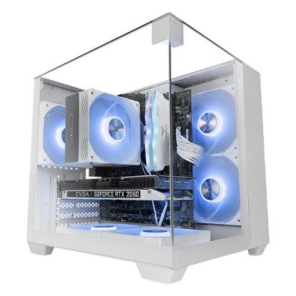 Imagem de Caixa Mars Gaming MC-VISIONM Branca (Micro-ATX) (Vidro Temperado)