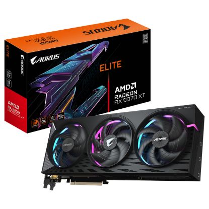 Imagem de Placa Gráfica Gigabyte Radeon RX 9070 XT AORUS ELITE 16GB