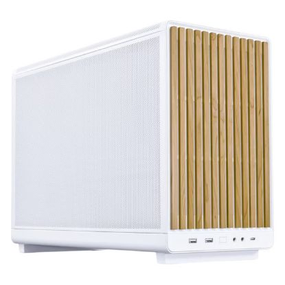 Imagem de Caixa Lian Li X DAN A3 Wood Branca (Micro-ATX)