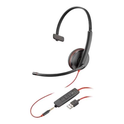 Imagem de Headset Call Center Poly Blackwire 3215 Monaural USB Preto