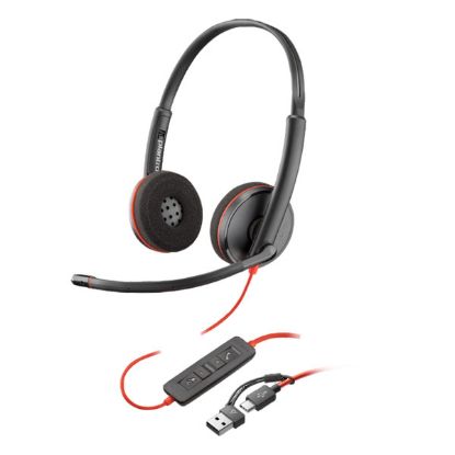 Imagem de Headset Call Center Poly Blackwire 3220 Type-C/USB Preto Bulk
